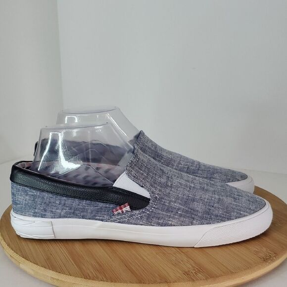 Ben Sherman Men's Casual Slip-On Shoes Sneakers Blue and White Size 8 - Picture 1 of 10